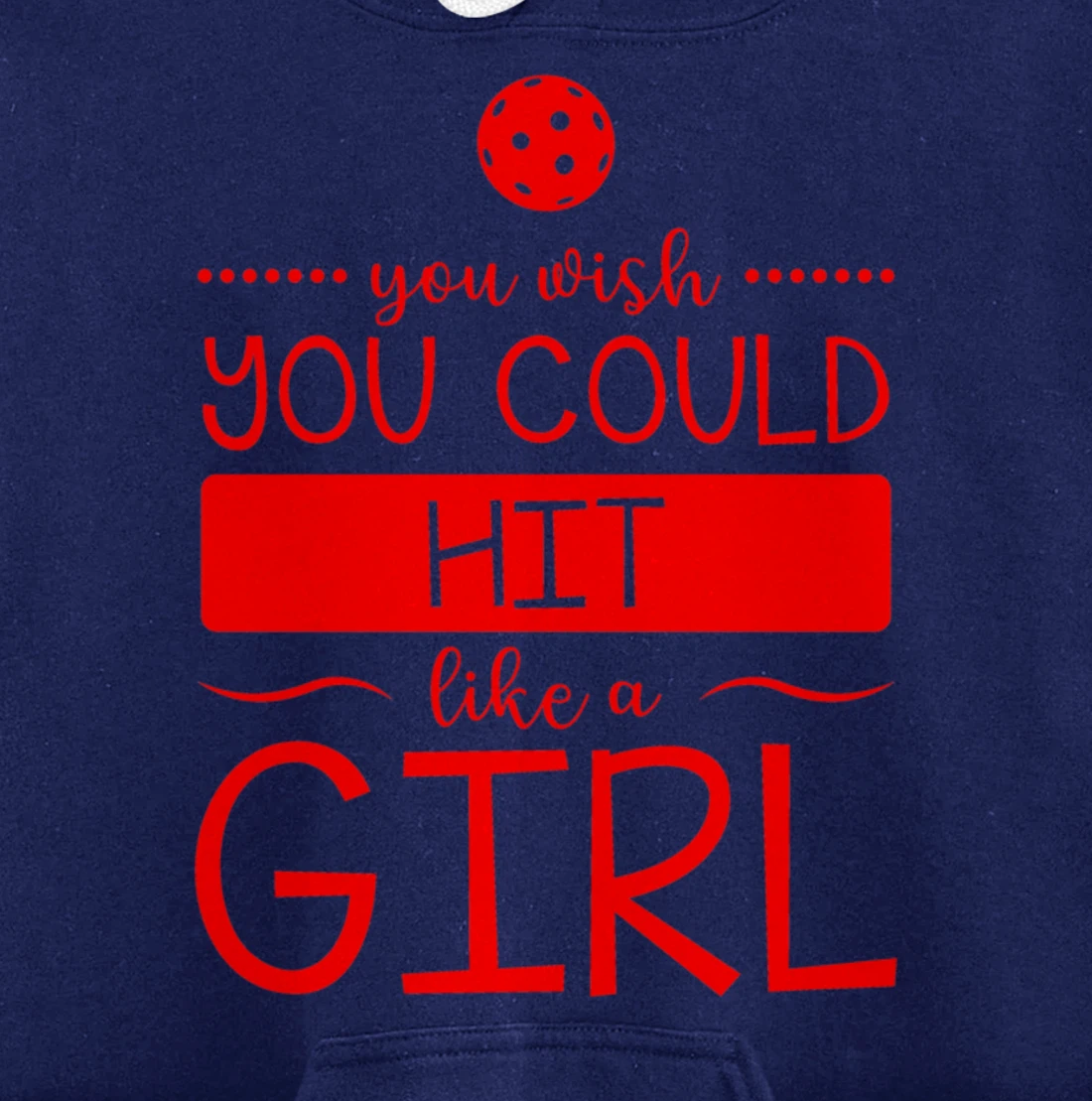Girls Pickleball Hit Like a Girl Paddleball Dinking Sport Pullover Hoodie
