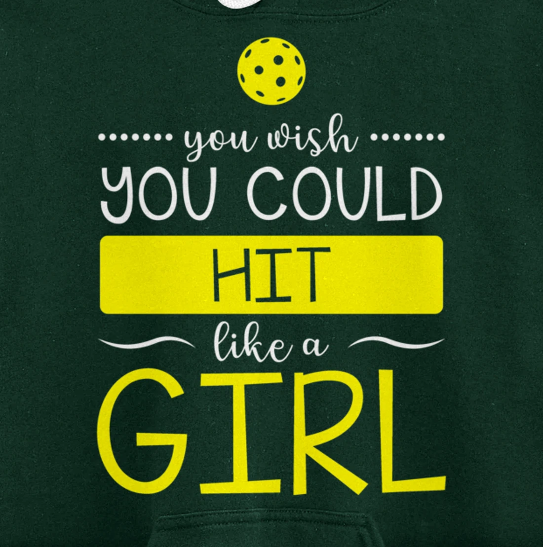 Girls Pickleball Hit Like a Girl Paddleball Dinking Sport Pullover Hoodie