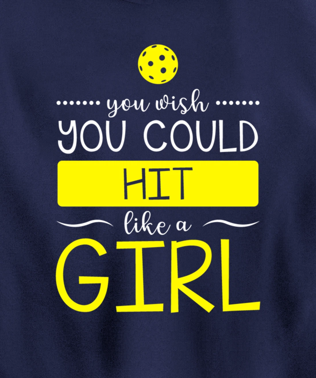 Girls Pickleball Hit Like a Girl Paddleball Dinking Sport Pullover Hoodie