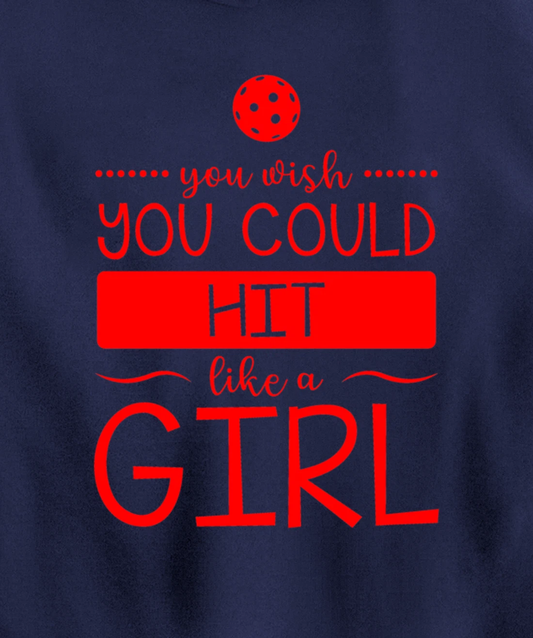Girls Pickleball Hit Like a Girl Paddleball Dinking Sport Pullover Hoodie