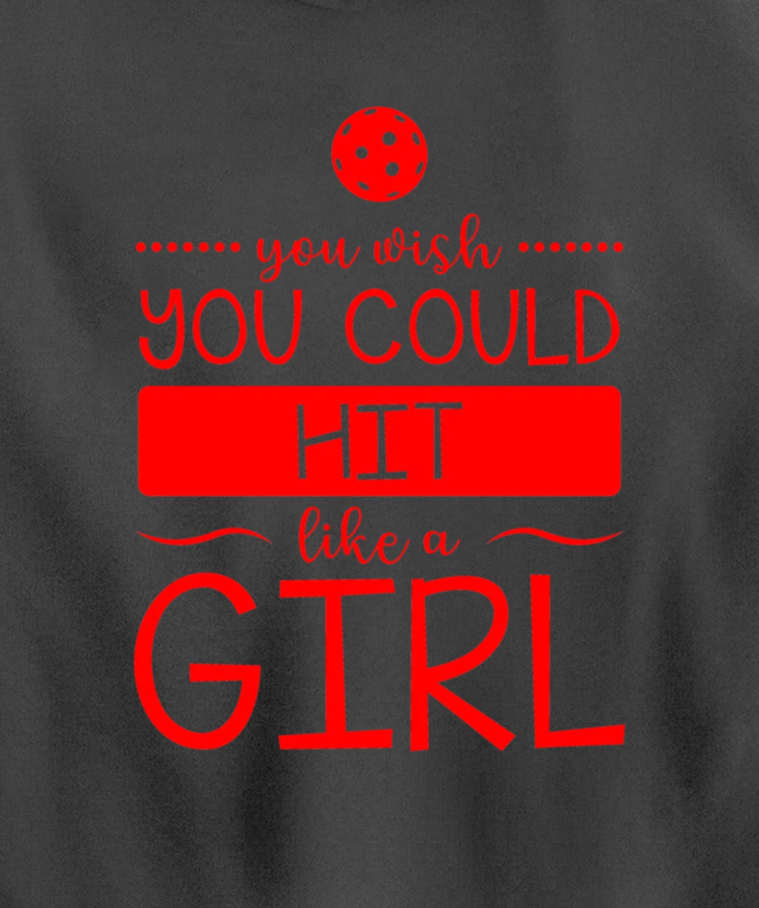 Girls Pickleball Hit Like a Girl Paddleball Dinking Sport Pullover Hoodie