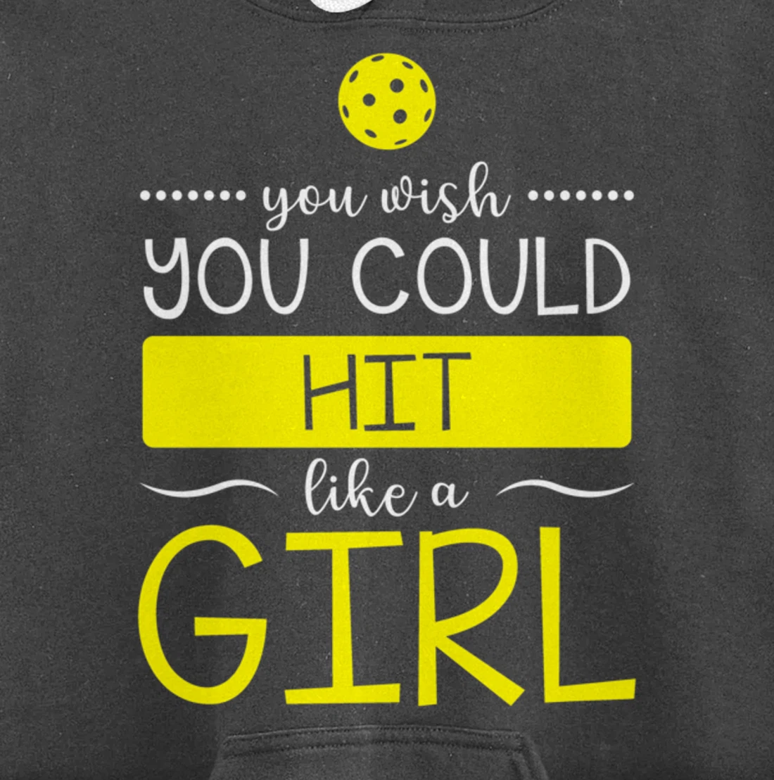 Girls Pickleball Hit Like a Girl Paddleball Dinking Sport Pullover Hoodie