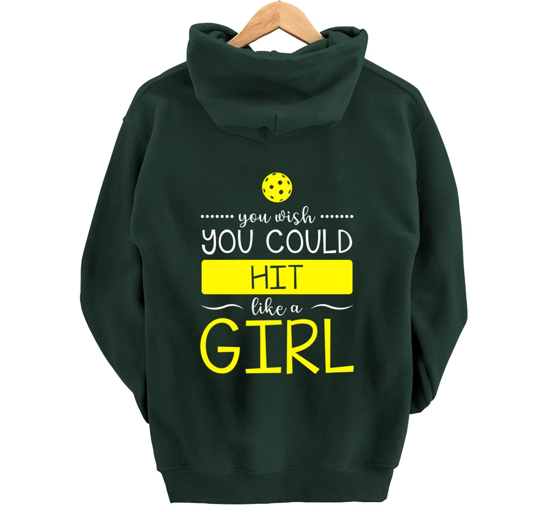 Girls Pickleball Hit Like a Girl Paddleball Dinking Sport Pullover Hoodie
