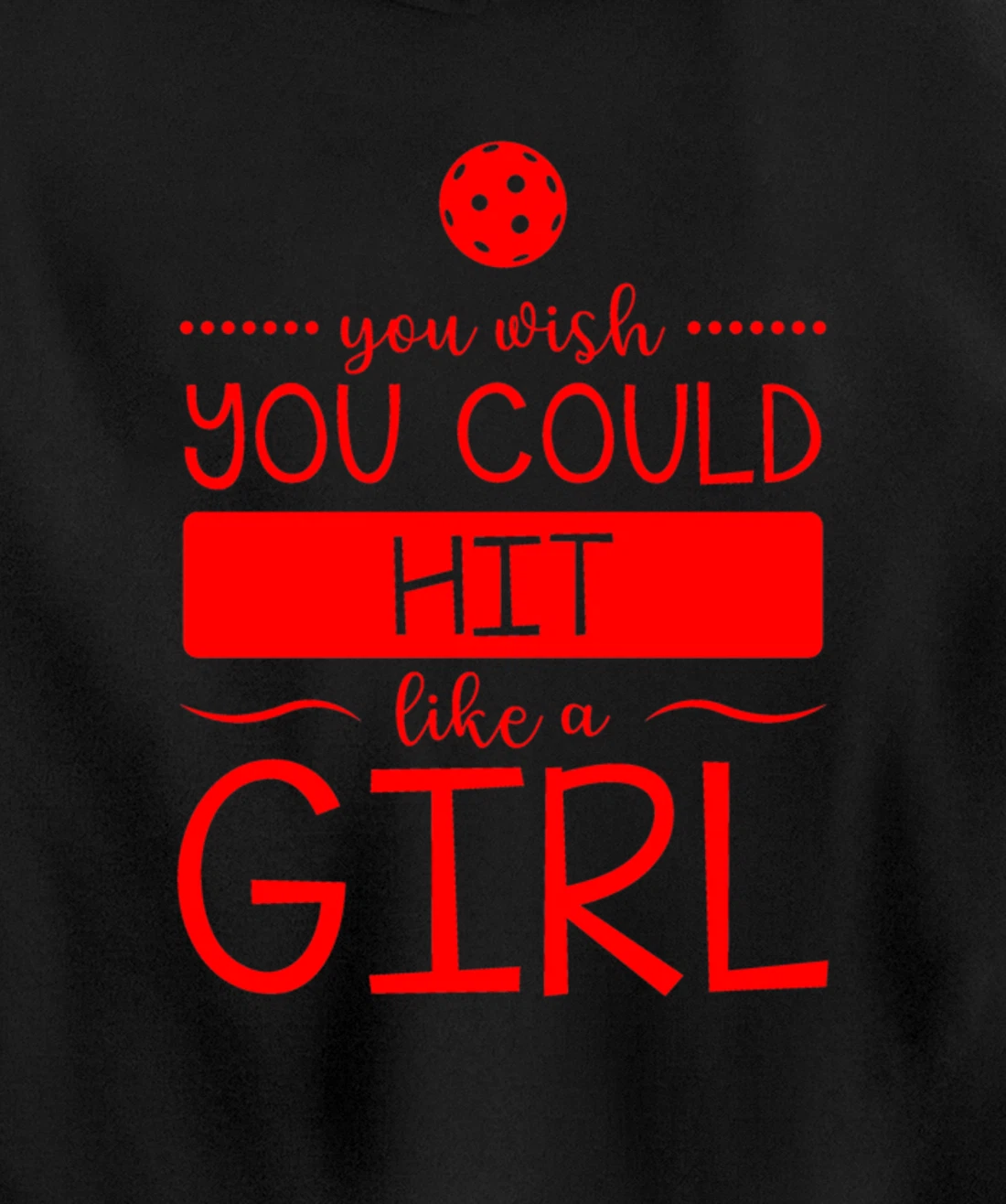 Girls Pickleball Hit Like a Girl Paddleball Dinking Sport Pullover Hoodie