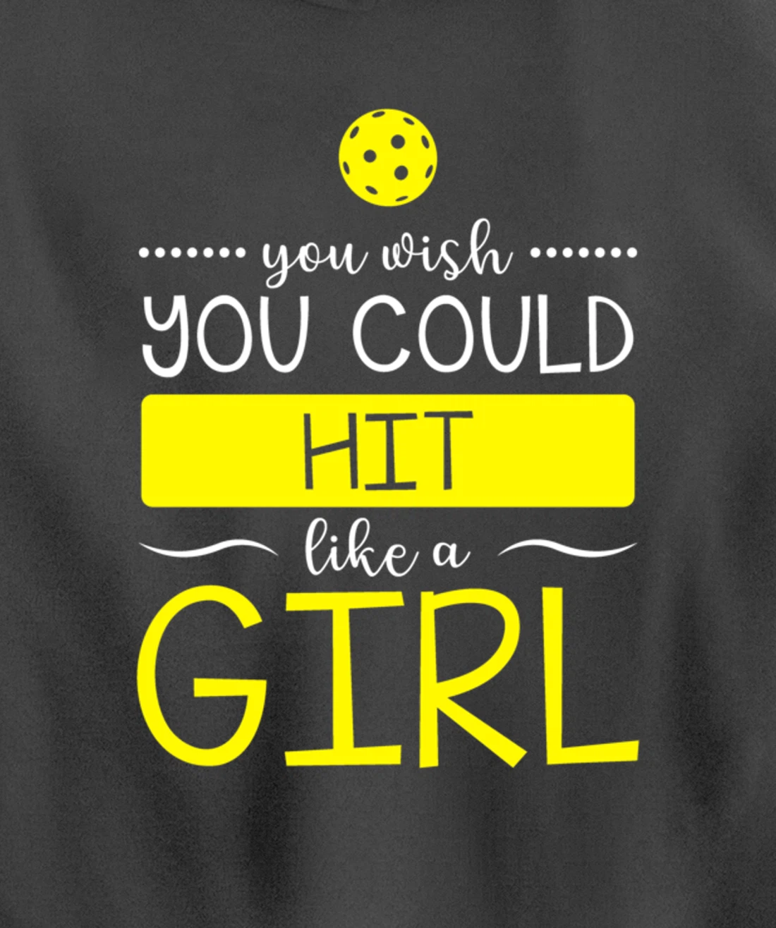 Girls Pickleball Hit Like a Girl Paddleball Dinking Sport Pullover Hoodie