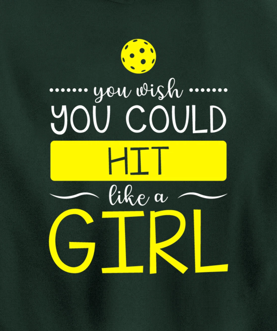 Girls Pickleball Hit Like a Girl Paddleball Dinking Sport Pullover Hoodie