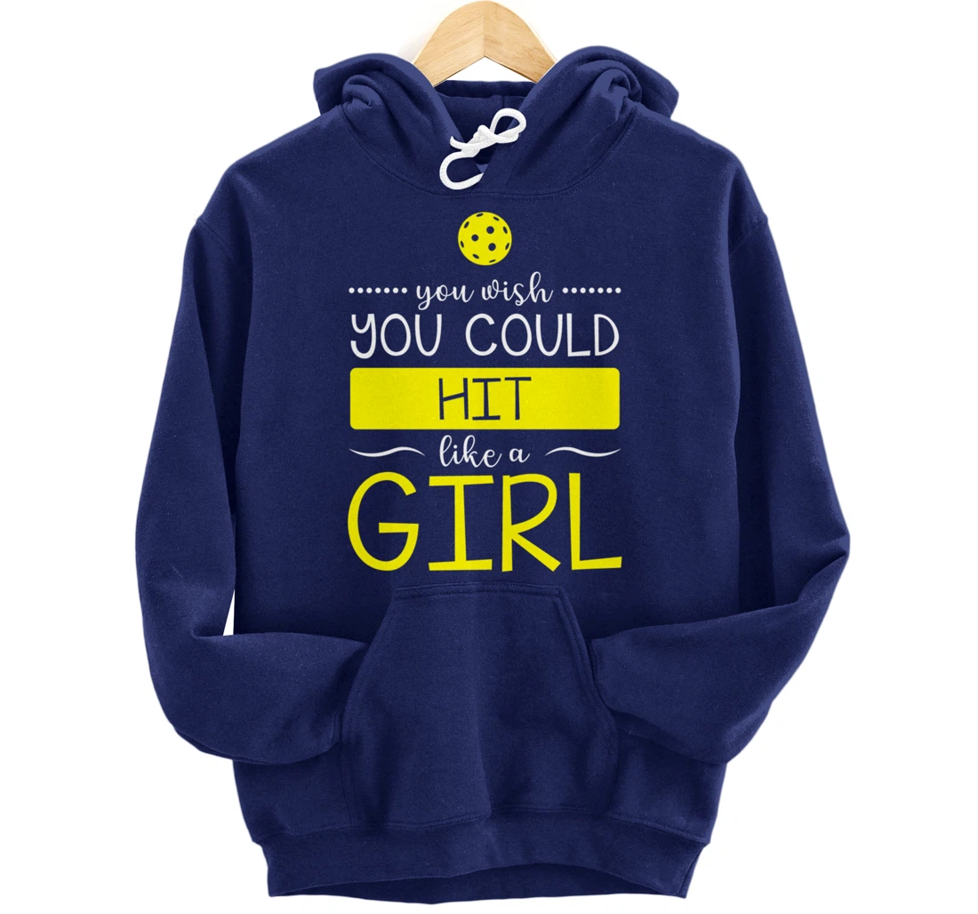 Girls Pickleball Hit Like a Girl Paddleball Dinking Sport Pullover Hoodie