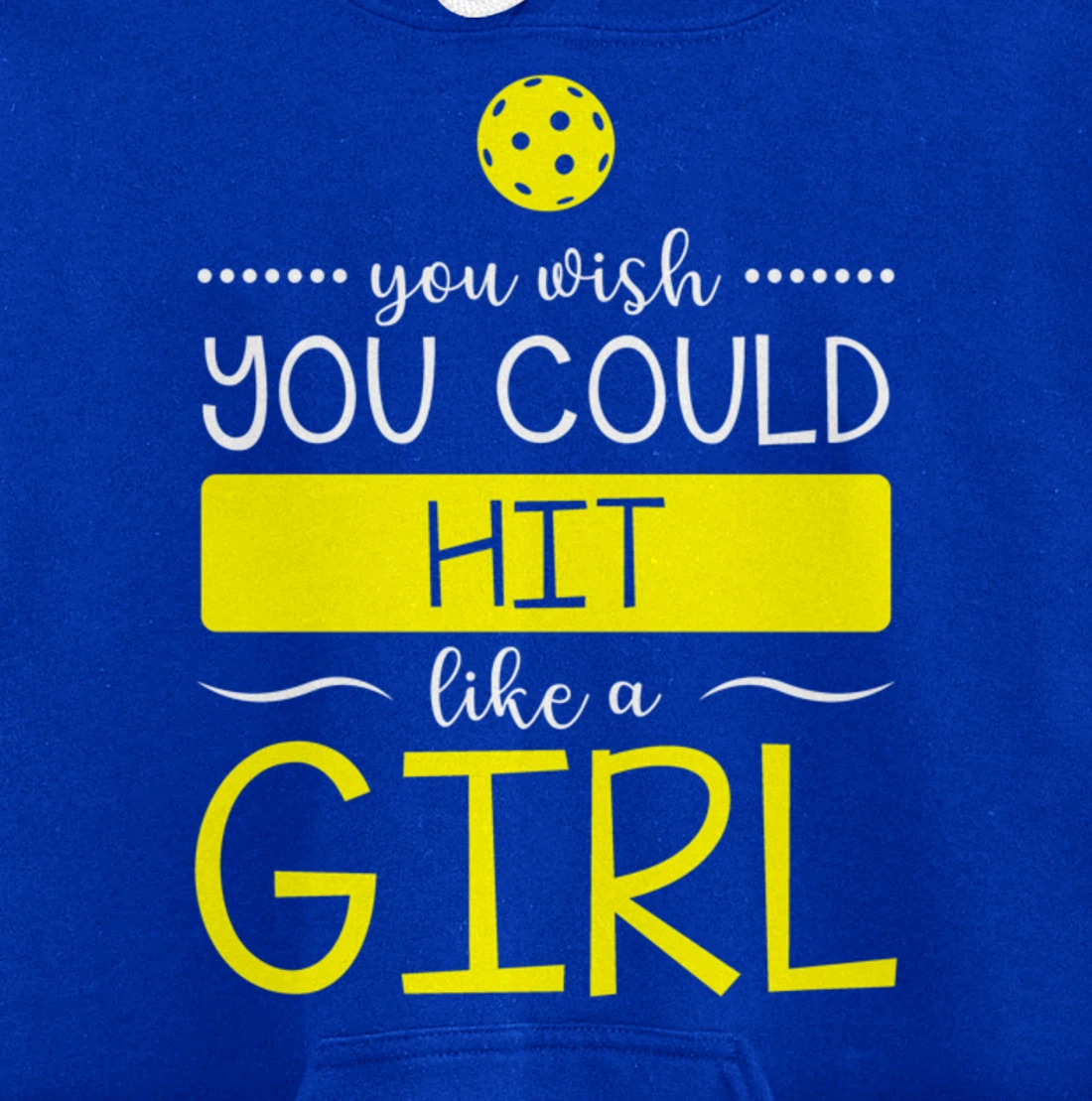 Girls Pickleball Hit Like a Girl Paddleball Dinking Sport Pullover Hoodie