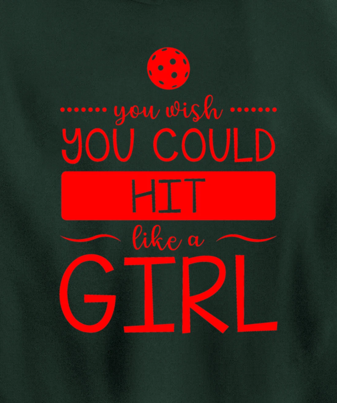 Girls Pickleball Hit Like a Girl Paddleball Dinking Sport Pullover Hoodie