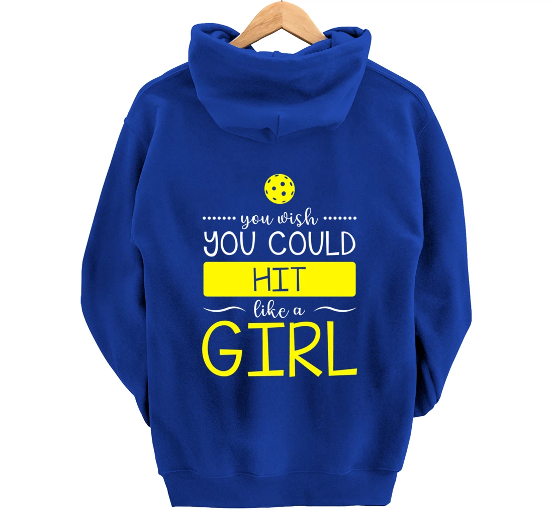 Girls Pickleball Hit Like a Girl Paddleball Dinking Sport Pullover Hoodie
