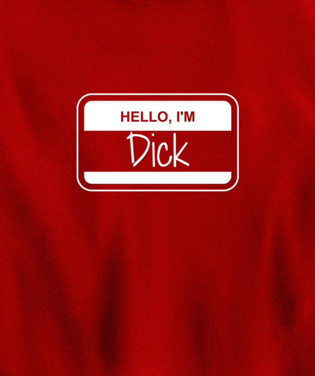 Dick Name Tag My Name is Dick Get to Know you Activity Pullover Hoodie