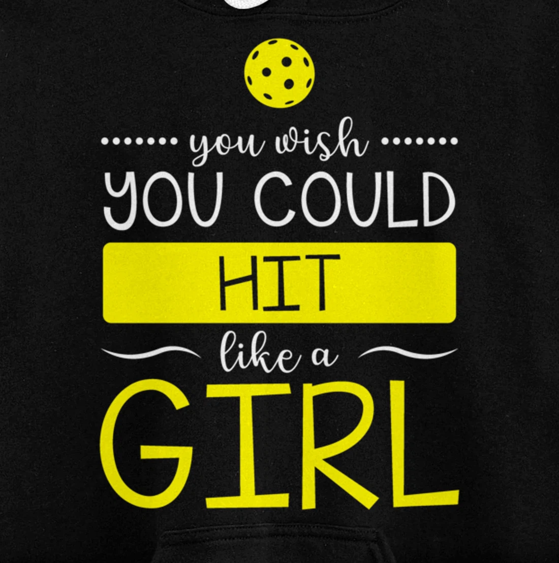 Girls Pickleball Hit Like a Girl Paddleball Dinking Sport Pullover Hoodie