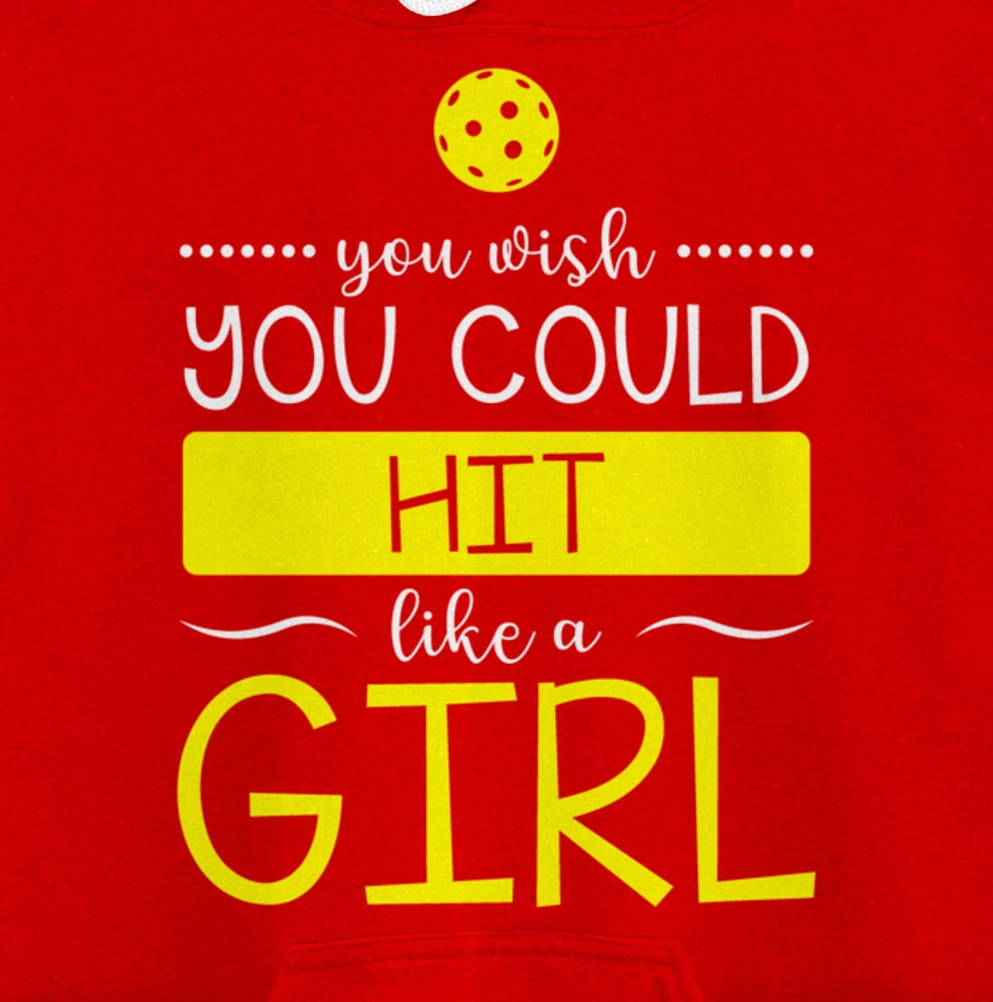 Girls Pickleball Hit Like a Girl Paddleball Dinking Sport Pullover Hoodie