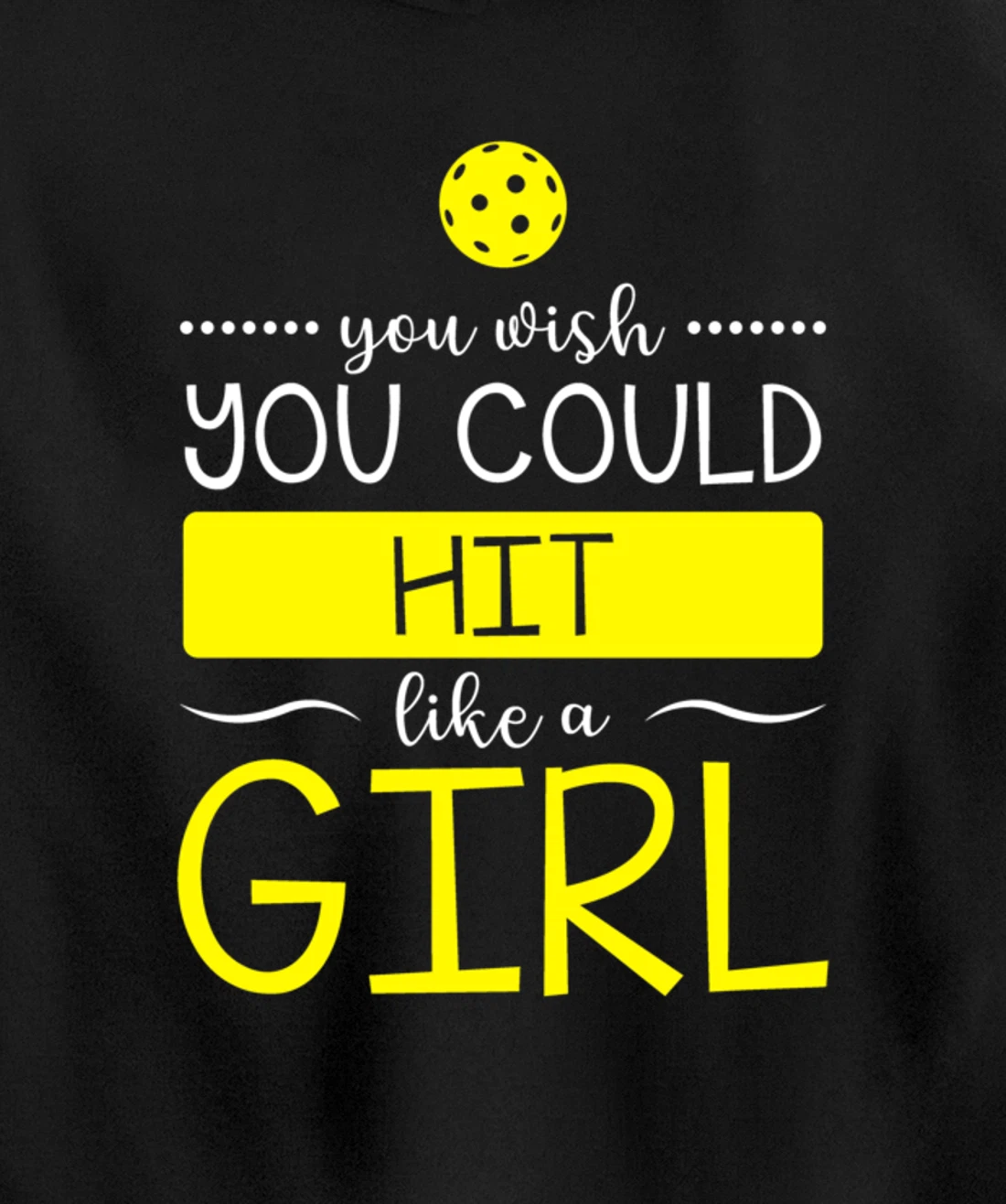 Girls Pickleball Hit Like a Girl Paddleball Dinking Sport Pullover Hoodie