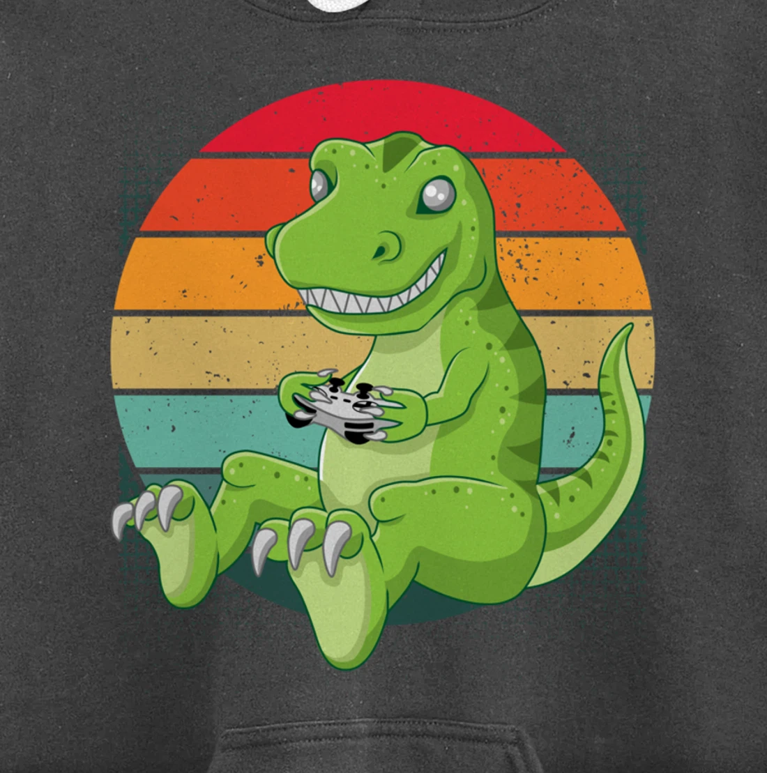 Gamersaurus T-Rex Gamer Dinosaur Funny Gaming Cowboy Pullover Hoodie