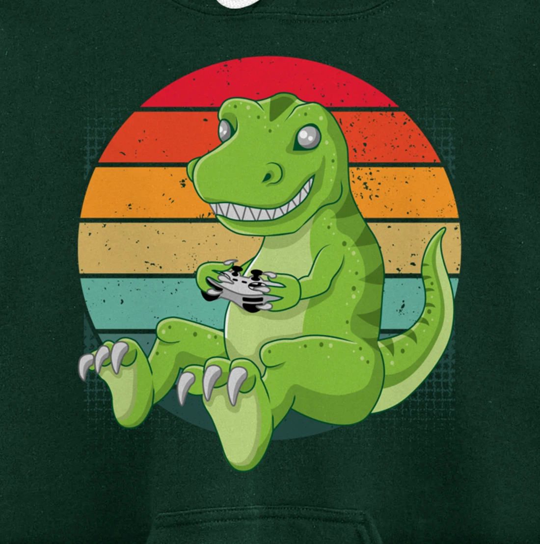 Gamersaurus T-Rex Gamer Dinosaur Funny Gaming Cowboy Pullover Hoodie