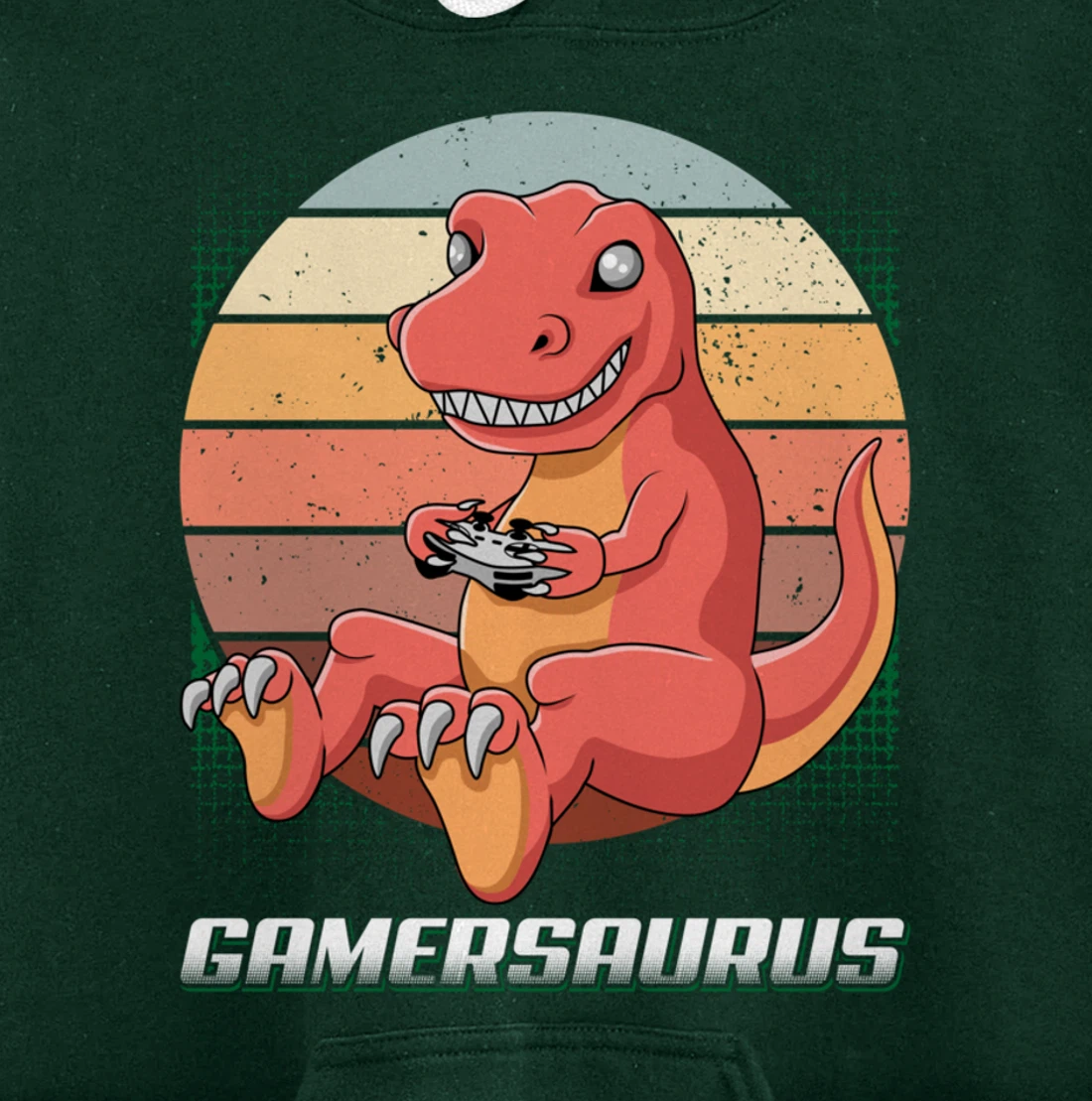 Gamersaurus T-Rex Gamer Dinosaur Funny Gaming Cowboy Pullover Hoodie