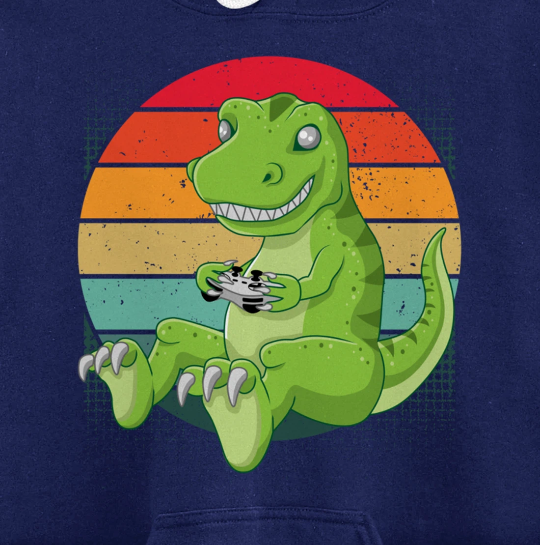 Gamersaurus T-Rex Gamer Dinosaur Funny Gaming Cowboy Pullover Hoodie