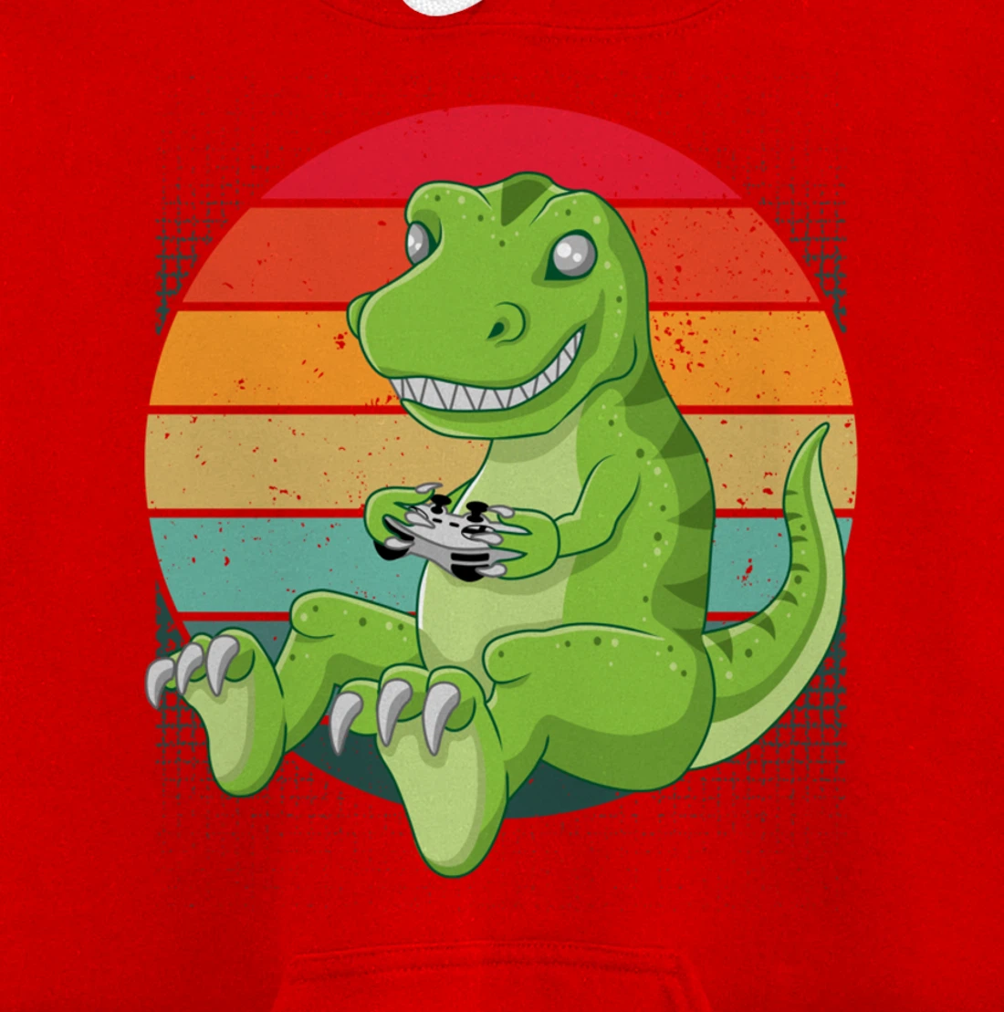 Gamersaurus T-Rex Gamer Dinosaur Funny Gaming Cowboy Pullover Hoodie