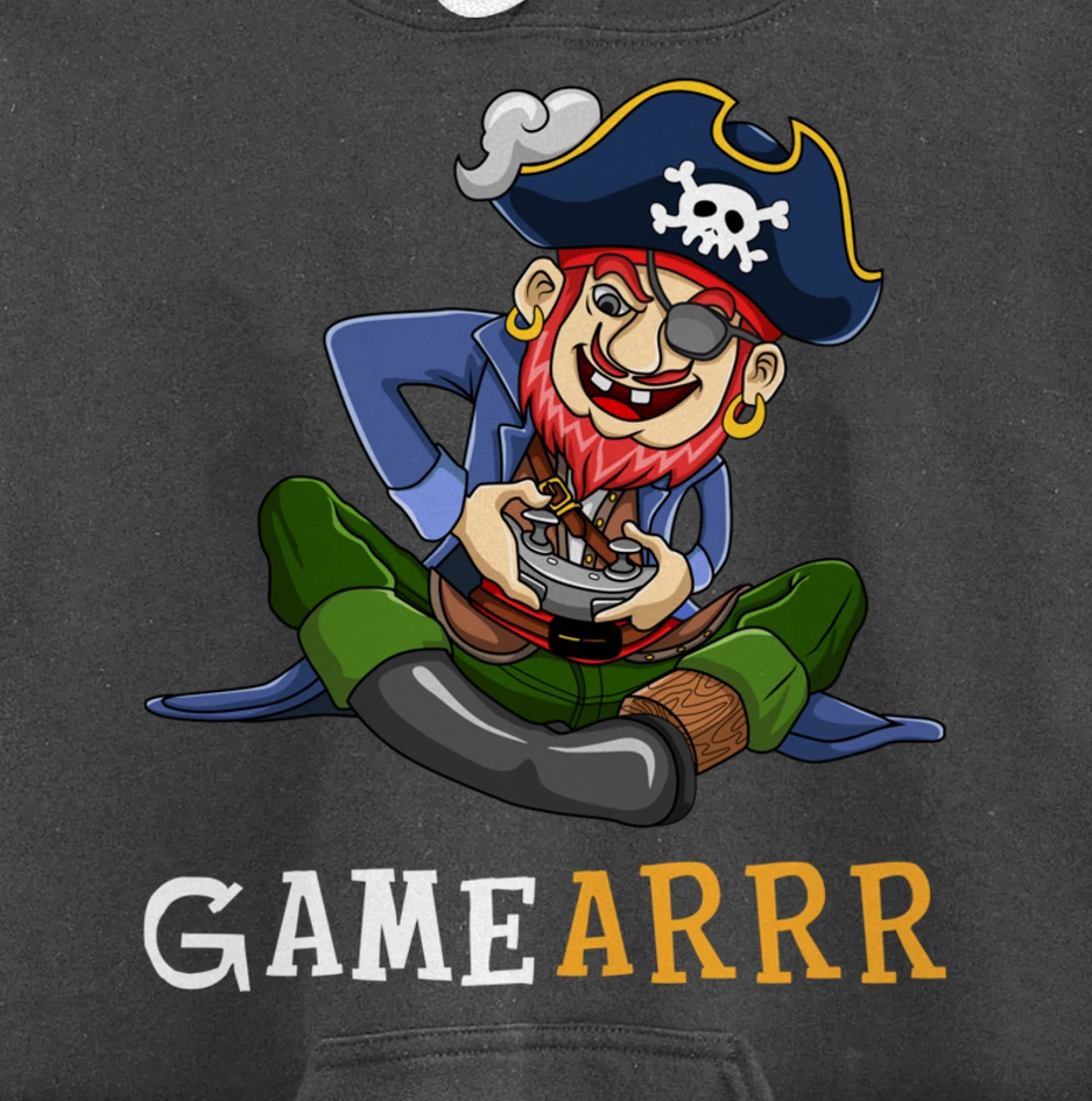 Gamearrr Gamer Pirate Hat Gaming Video Game Controller Pullover Hoodie