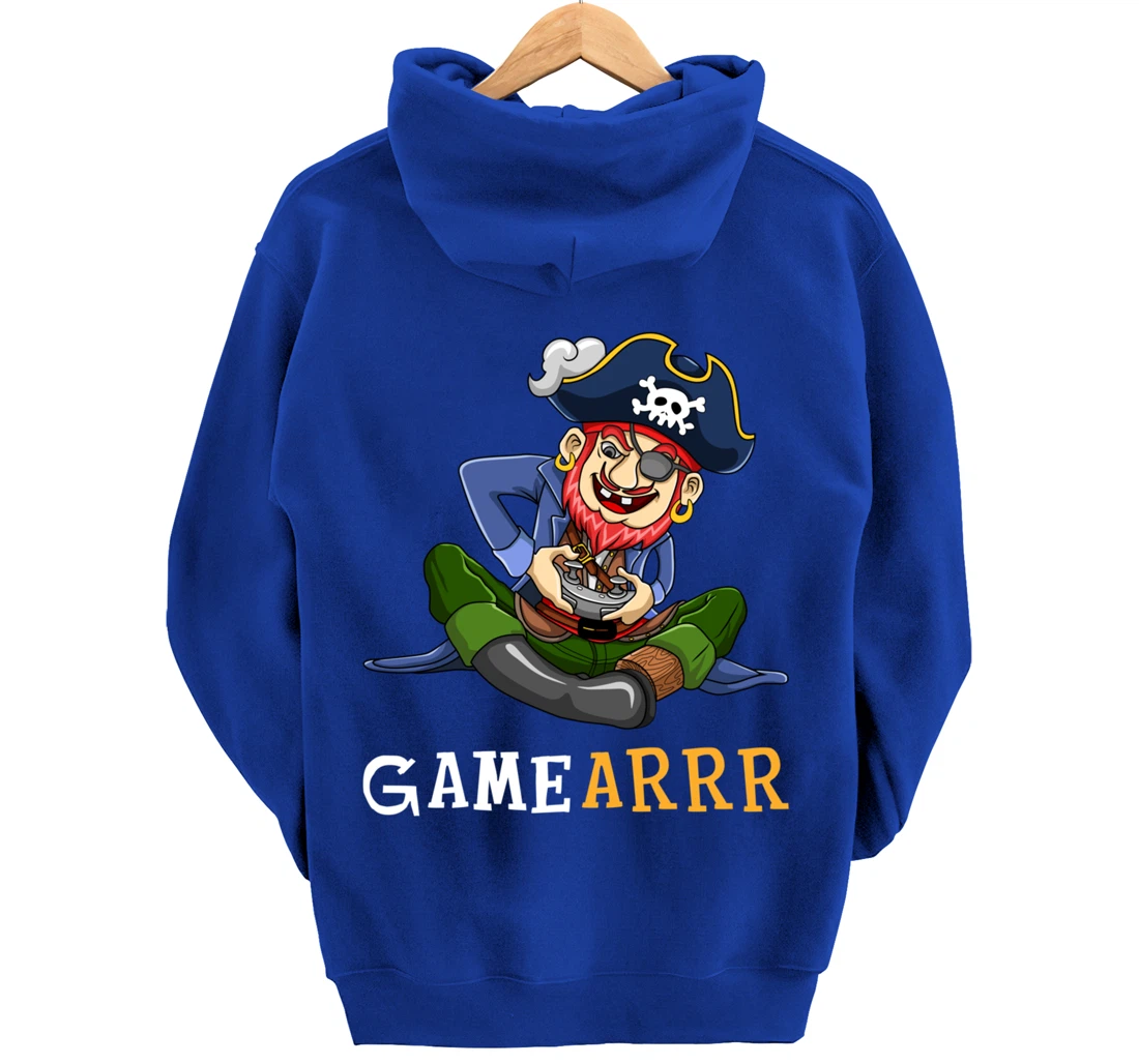 Gamearrr Gamer Pirate Hat Gaming Video Game Controller Pullover Hoodie