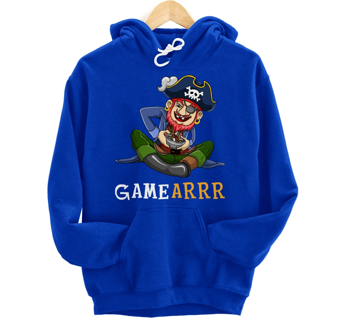 Gamearrr Gamer Pirate Hat Gaming Video Game Controller Pullover Hoodie
