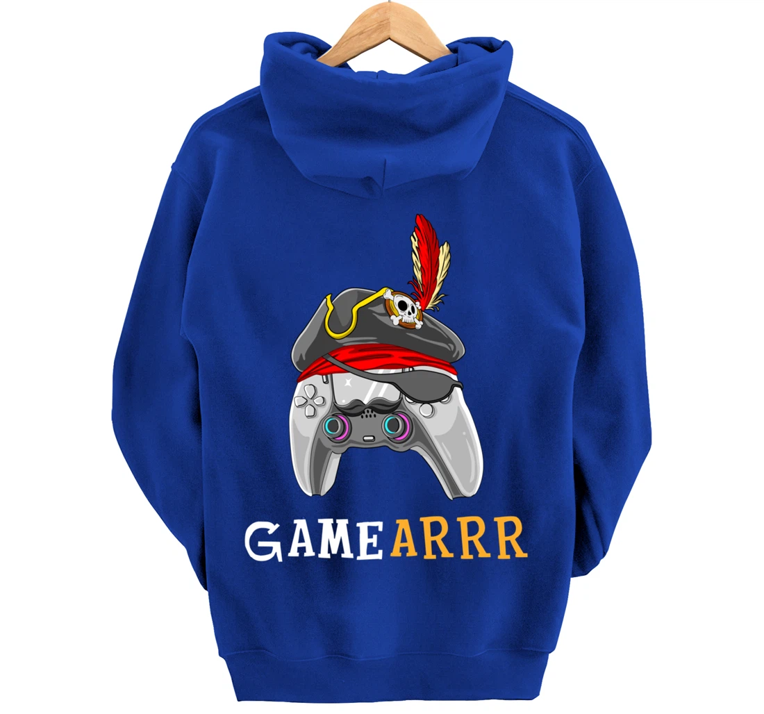 Gamearrr Gamer Pirate Hat Gaming Video Game Controller Pullover Hoodie