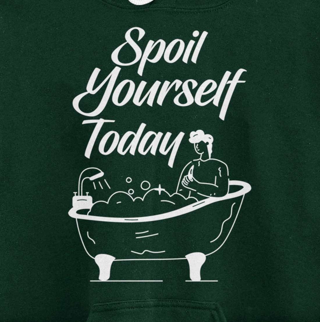 Kawaii Bath Bomb Bathtub Spoil Yourself Today Relaxing Quote Pullover Hoodie