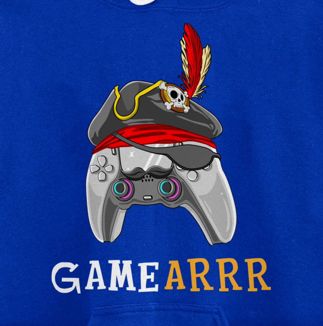 Gamearrr Gamer Pirate Hat Gaming Video Game Controller Pullover Hoodie