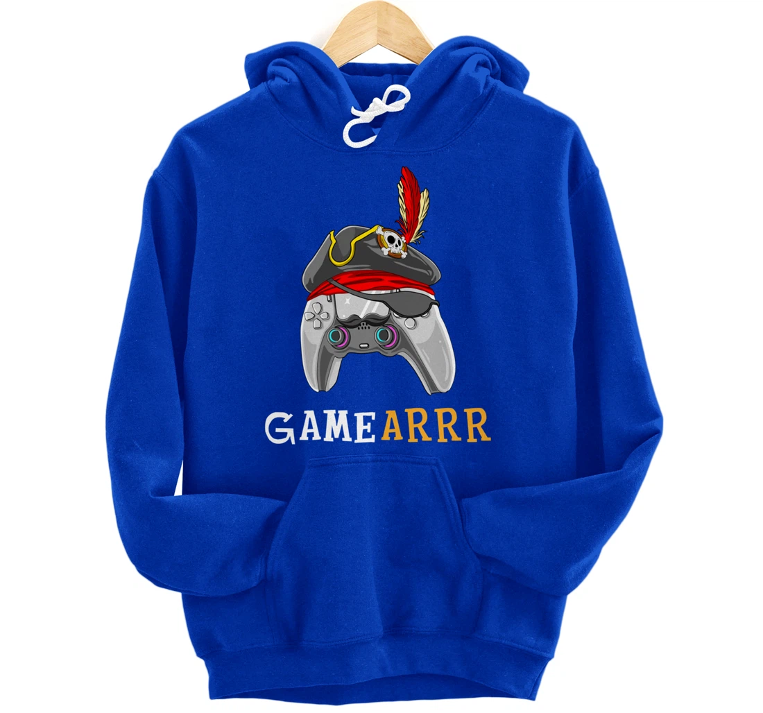Gamearrr Gamer Pirate Hat Gaming Video Game Controller Pullover Hoodie