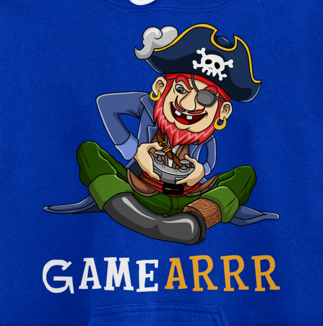 Gamearrr Gamer Pirate Hat Gaming Video Game Controller Pullover Hoodie