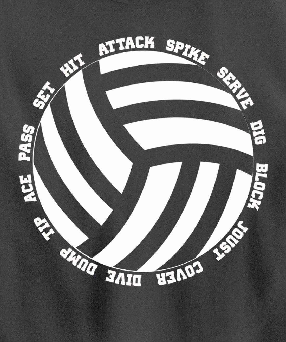 Funny Volleyball Player Setter Hitter Men Women Boys Girls Pullover Hoodie