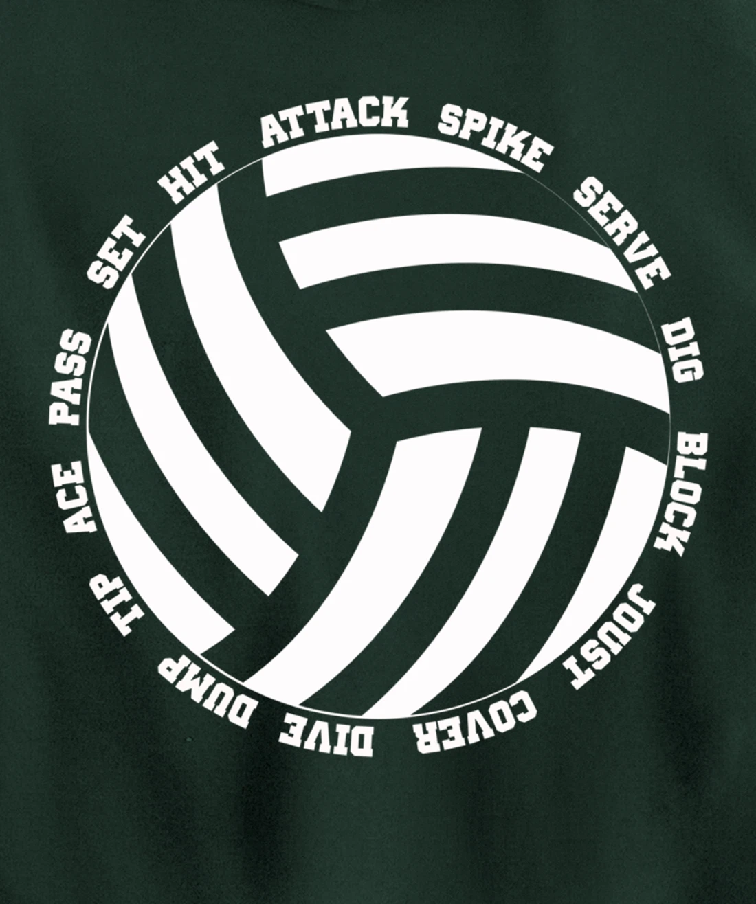 Funny Volleyball Player Setter Hitter Men Women Boys Girls Pullover Hoodie