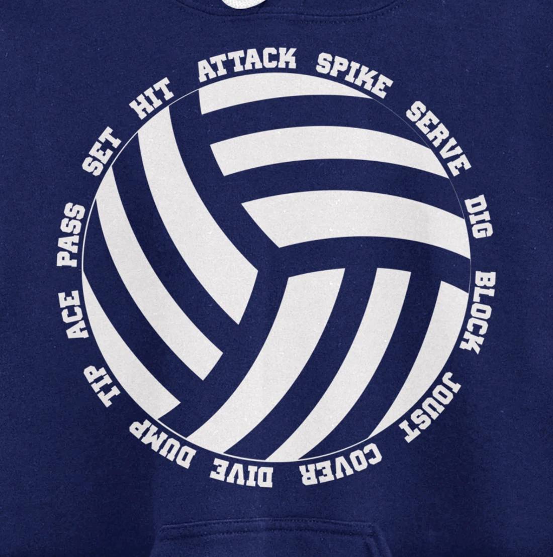 Funny Volleyball Player Setter Hitter Men Women Boys Girls Pullover Hoodie