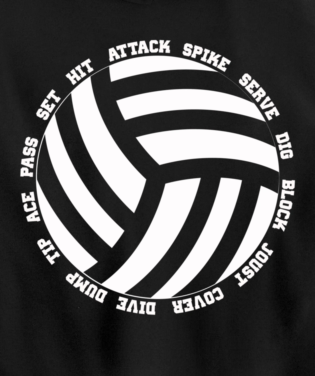 Funny Volleyball Player Setter Hitter Men Women Boys Girls Pullover Hoodie