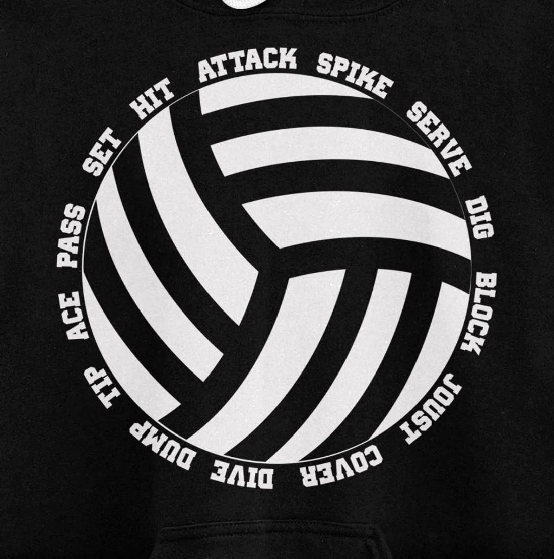 Funny Volleyball Player Setter Hitter Men Women Boys Girls Pullover Hoodie