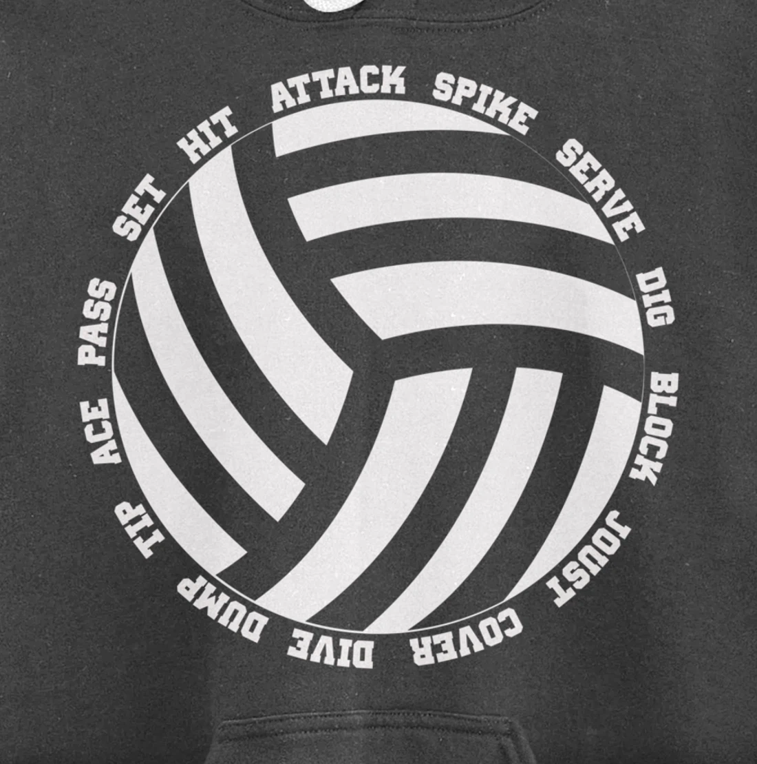 Funny Volleyball Player Setter Hitter Men Women Boys Girls Pullover Hoodie