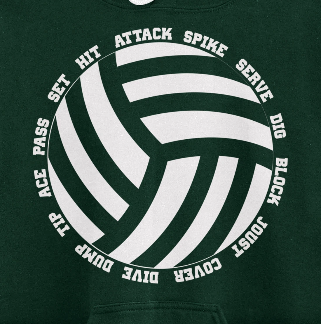Funny Volleyball Player Setter Hitter Men Women Boys Girls Pullover Hoodie