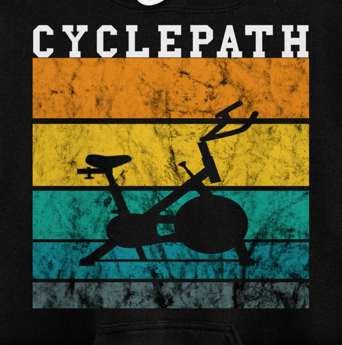 Spinning Class Bike Indoor Cycling Retro Vintage Sunset Pullover Hoodie