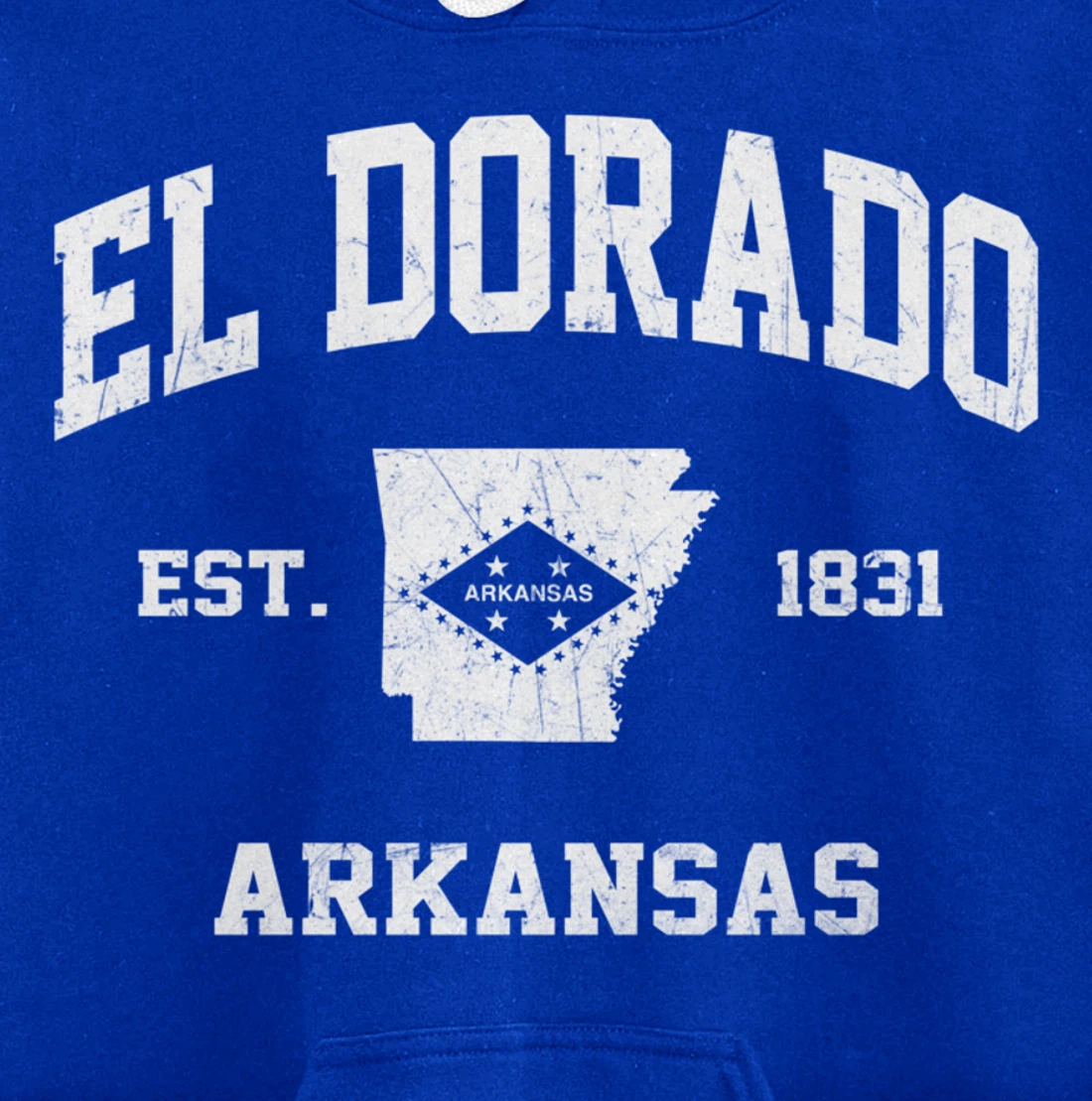 El Dorado Arkansas AR vintage State Athletic style Pullover Hoodie