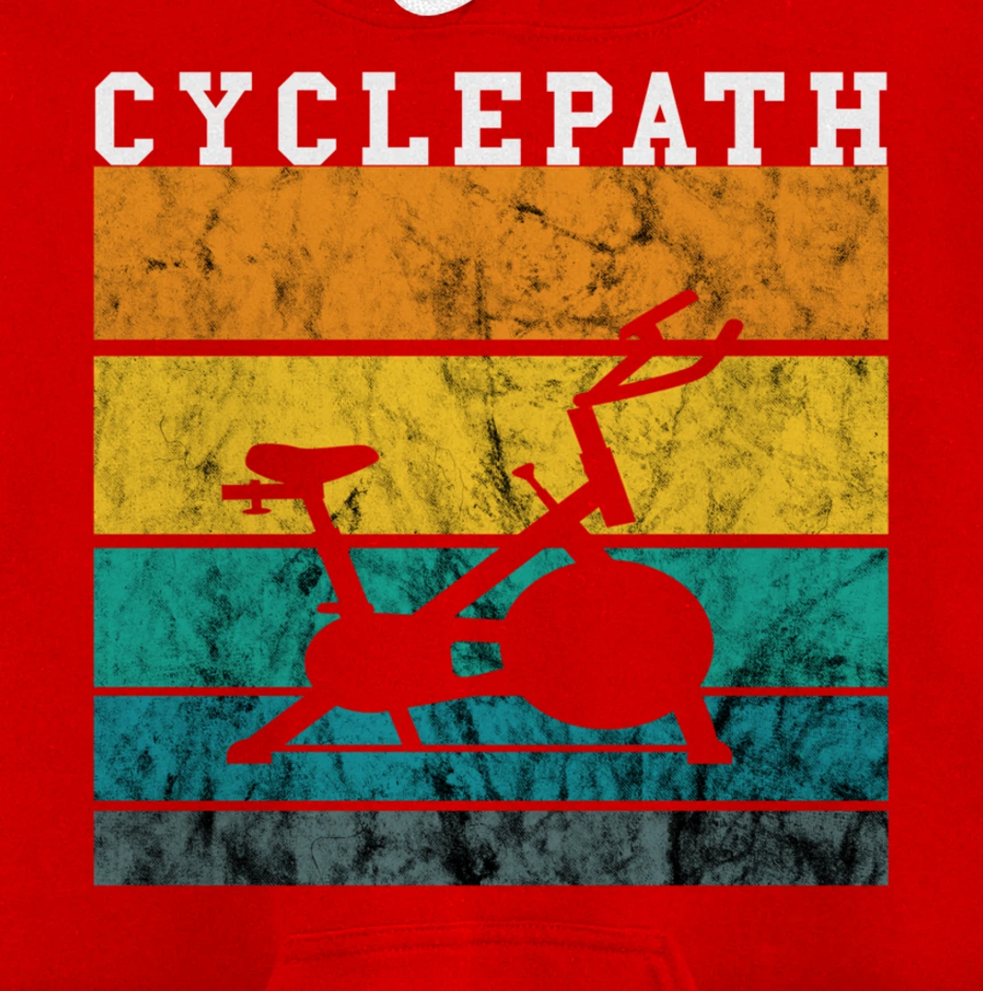 Spinning Class Bike Indoor Cycling Retro Vintage Sunset Pullover Hoodie