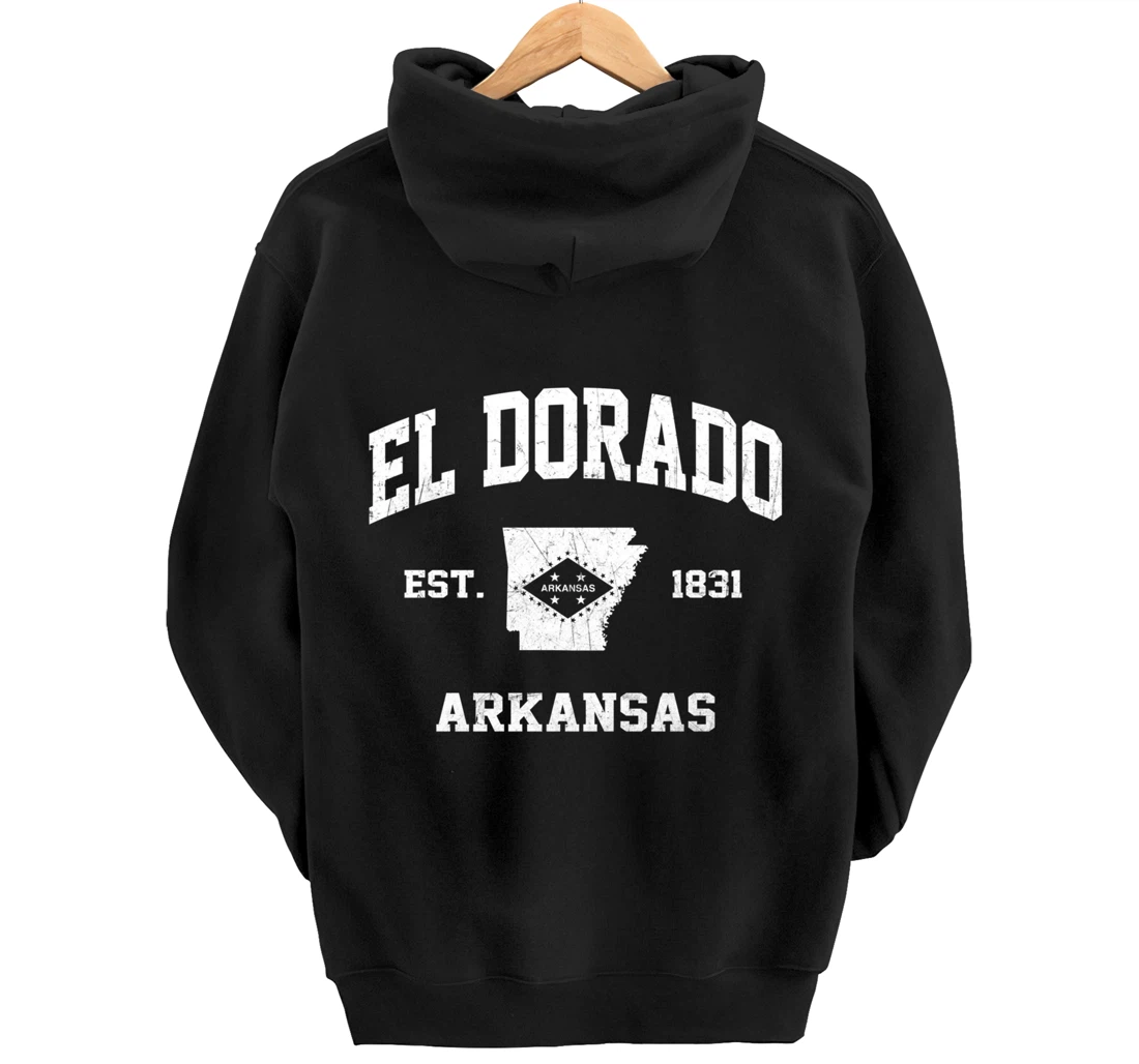 El Dorado Arkansas AR vintage State Athletic style Pullover Hoodie