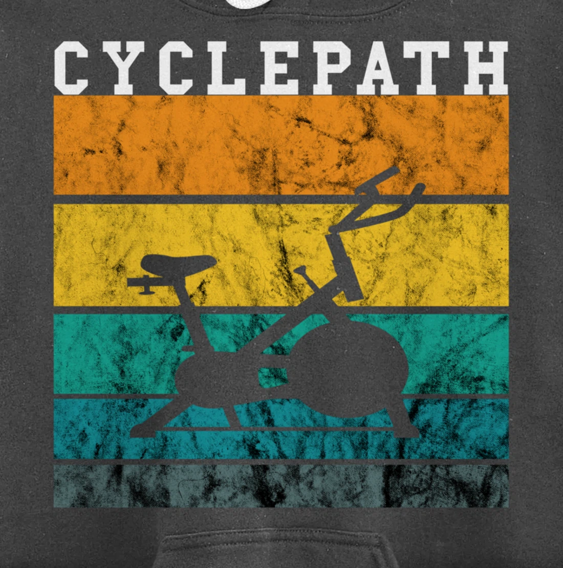 Spinning Class Bike Indoor Cycling Retro Vintage Sunset Pullover Hoodie