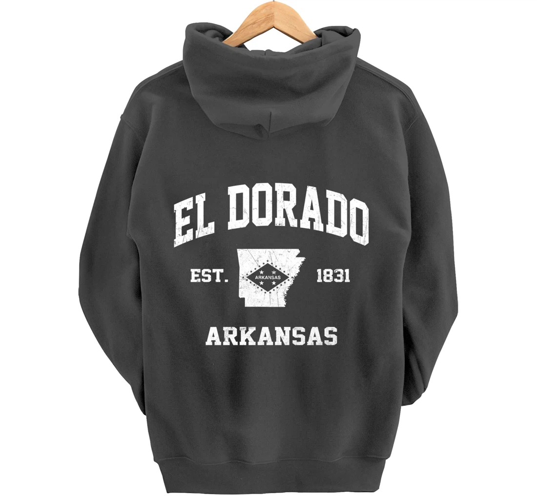 El Dorado Arkansas AR vintage State Athletic style Pullover Hoodie
