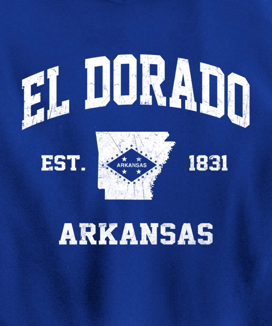 El Dorado Arkansas AR vintage State Athletic style Pullover Hoodie