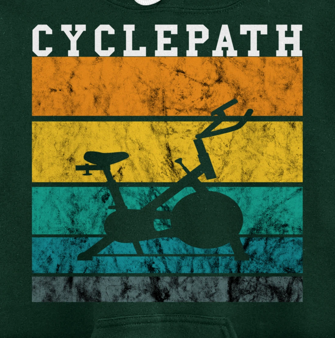 Spinning Class Bike Indoor Cycling Retro Vintage Sunset Pullover Hoodie