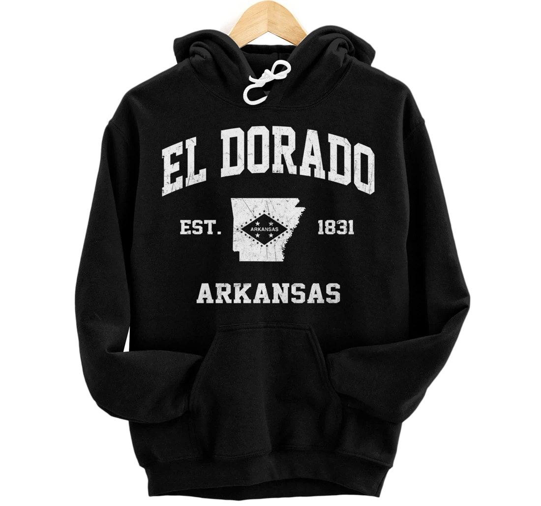 El Dorado Arkansas AR vintage State Athletic style Pullover Hoodie