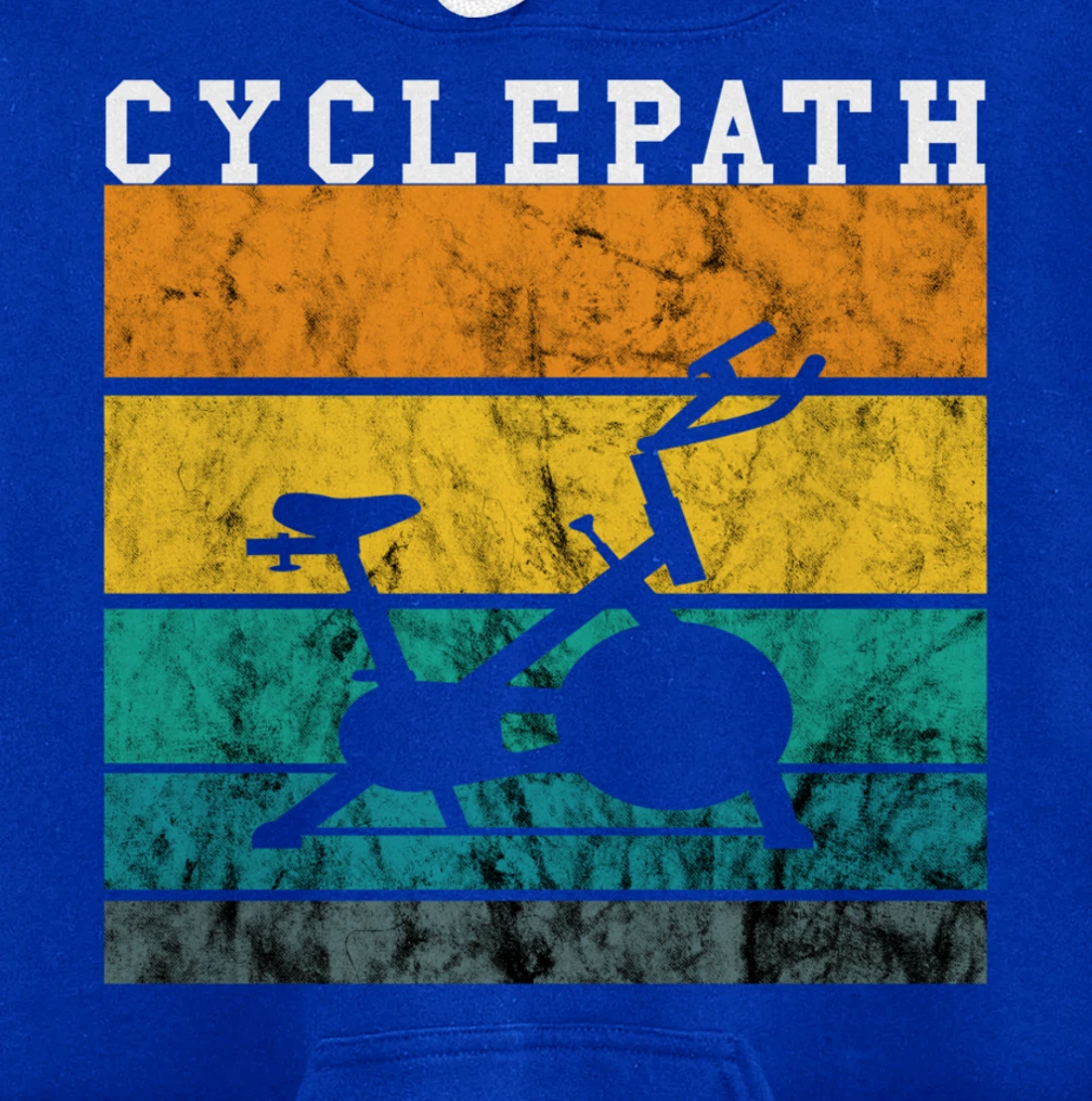 Spinning Class Bike Indoor Cycling Retro Vintage Sunset Pullover Hoodie