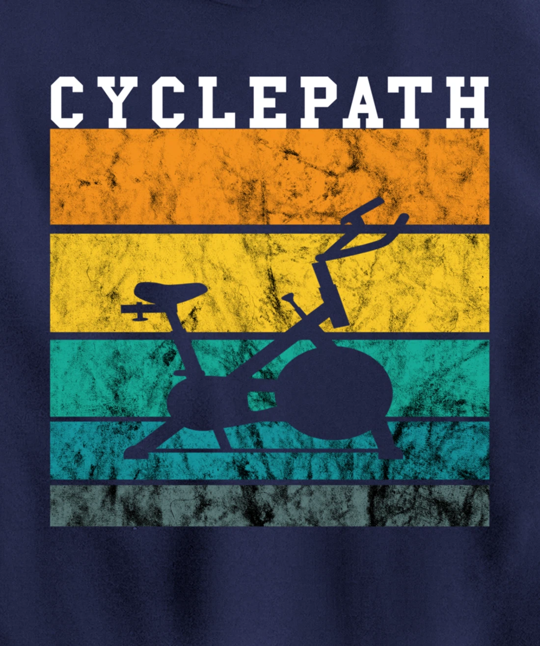 Spinning Class Bike Indoor Cycling Retro Vintage Sunset Pullover Hoodie