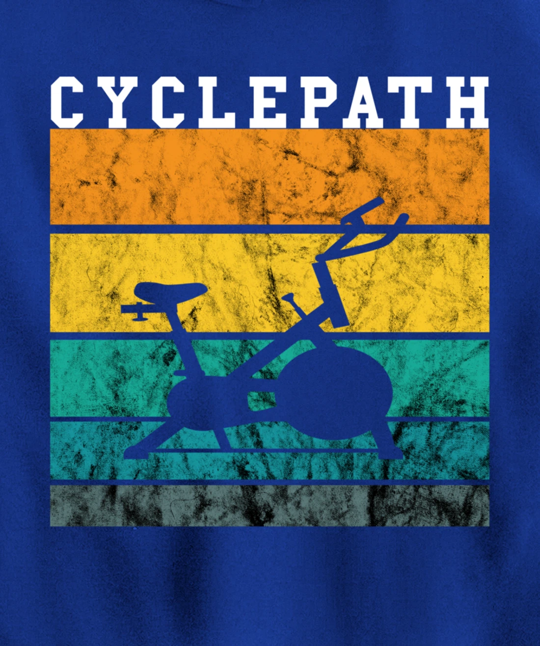 Spinning Class Bike Indoor Cycling Retro Vintage Sunset Pullover Hoodie